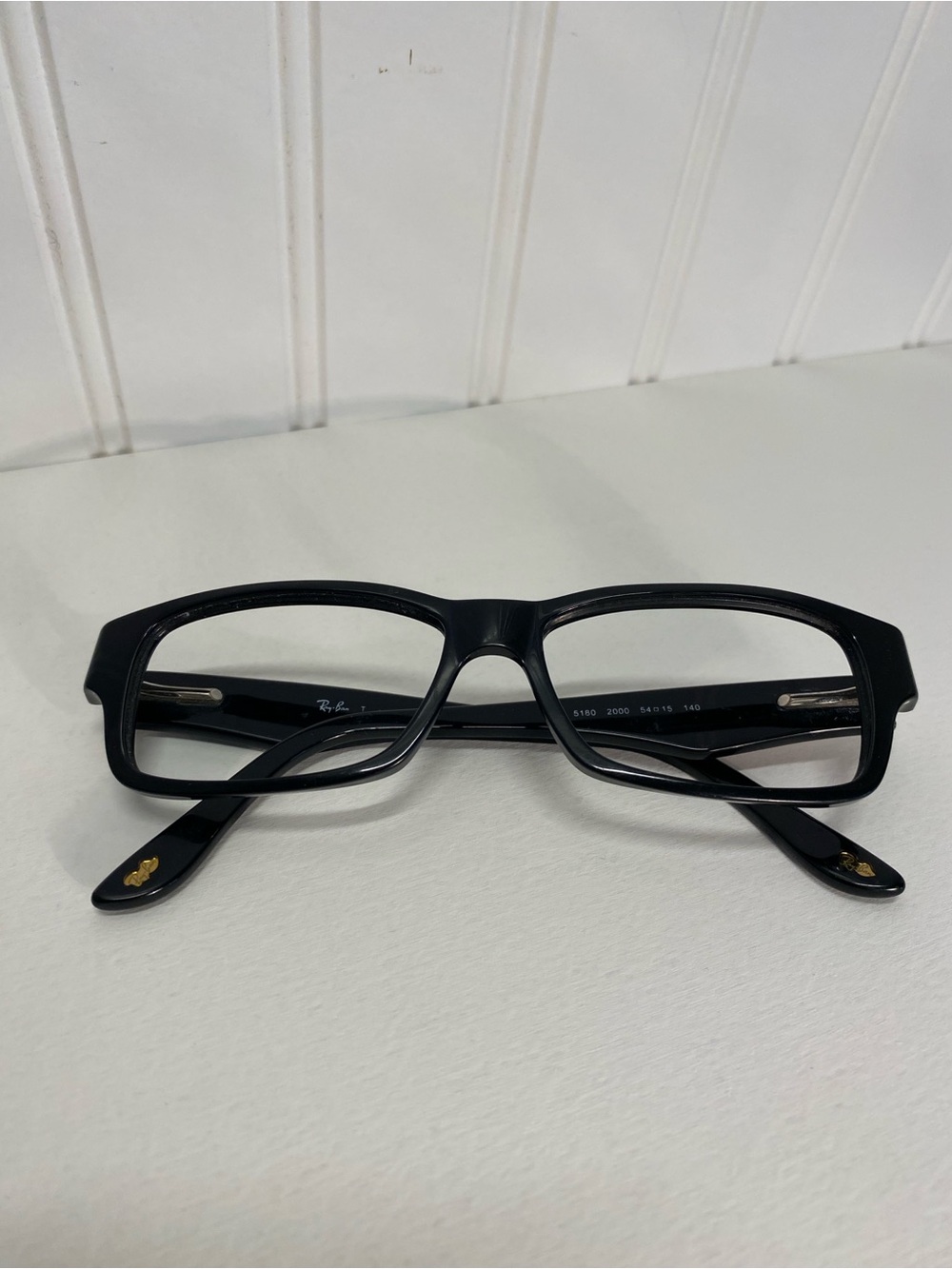 Ray-Ban - FRAMES ONLY! Black Glasses with Red Accent - RB 5180 2000 54[]15 140 - Picture 13 of 14